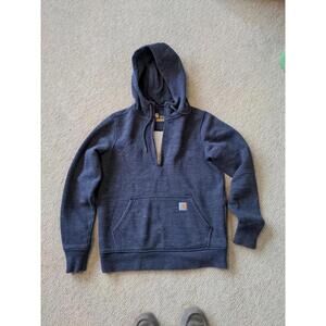 Carhartt sweatshirt XS blue soft fleece lining quarter zip